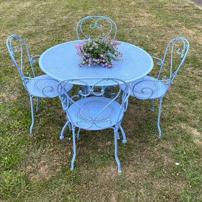table_chaises_metal_bleu_jardin