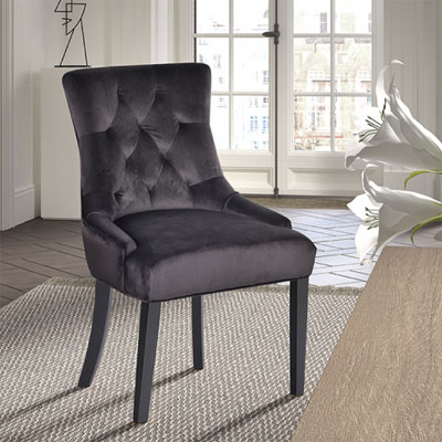 chaise_capitonnee_velours_anthracite