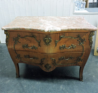 commode ancienne dessus marbre