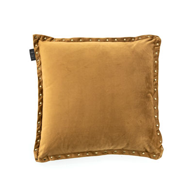 coussin_velours_ocre_cloute