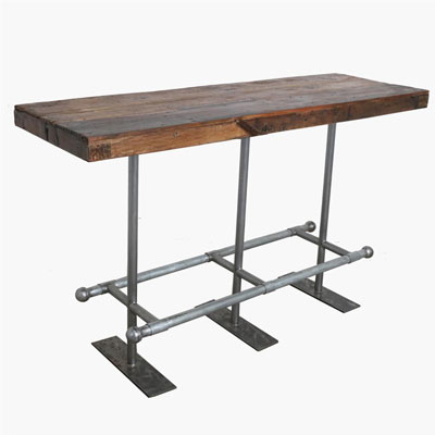 table_bar_plateau_bois_recycle_pied_metal