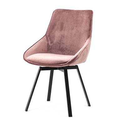 chaise_pivotante_velours_rose