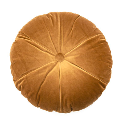 coussin_rond_velours_ocre
